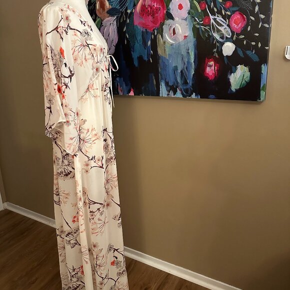 NWT Ark & Co. Sheer Floral Maxi Dress Women's Size Small - Picture 2 of 10